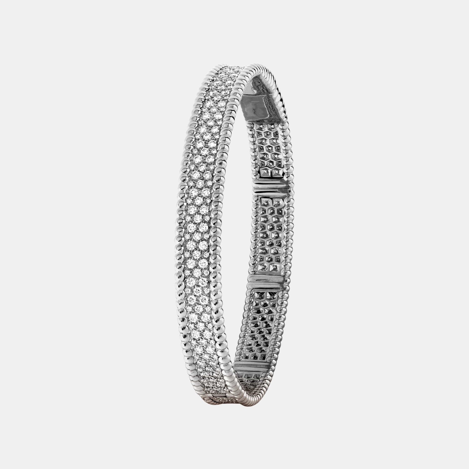 Bracelet Perlée Or blanc Diamant 2.99ct