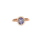 Bague 56 Marguerite or rose tanzanite diamants 58 Facettes