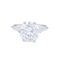 Bague 50 Solitaire - Bague en platine et or blanc avec diamant 2,30 ct 58 Facettes 32182