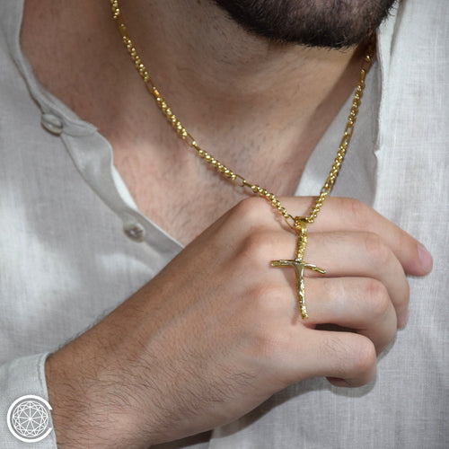 Korshänge - Stiliserat hänge i 18k gult guld 58 Facettes NG00GB11A00BA