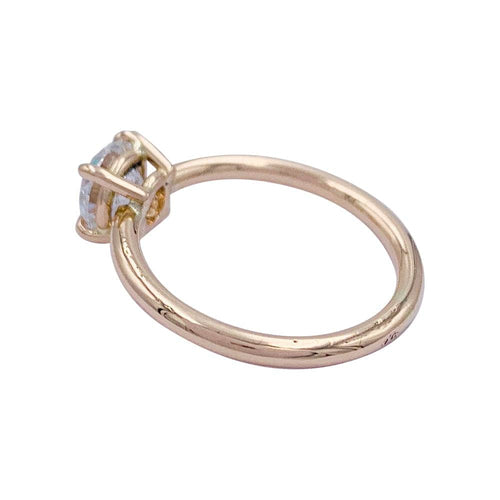 Bague 51 Bague solitaire en or rose 750 sertie d’un diamant 1 ct 58 Facettes 32094