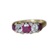 Bague 53.5 Bague Jarretière diamants, rubis birman 58 Facettes