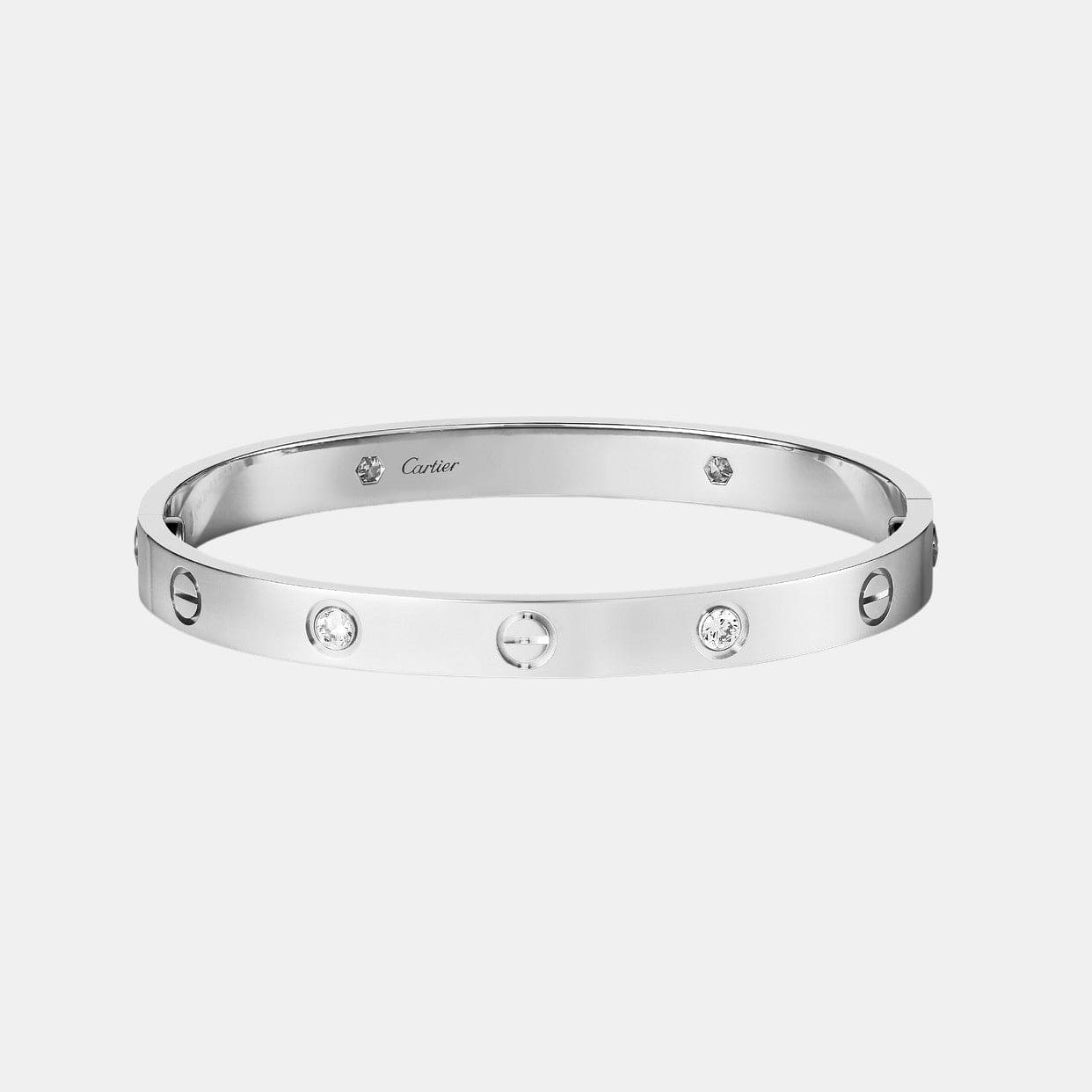 Bracelet LOVE Or Gris 4 Diamants