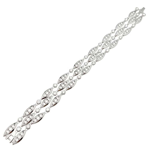 Bracelet Chaumet Classique - Bracelet en or blanc 750 serti de diamants 58 Facettes 23683