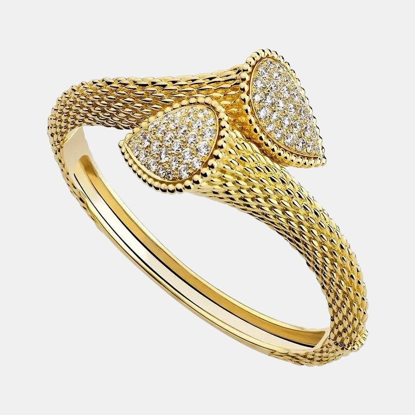 Bracelet Serpent Bohème Or jaune Diamant 2.59ct, Motif L