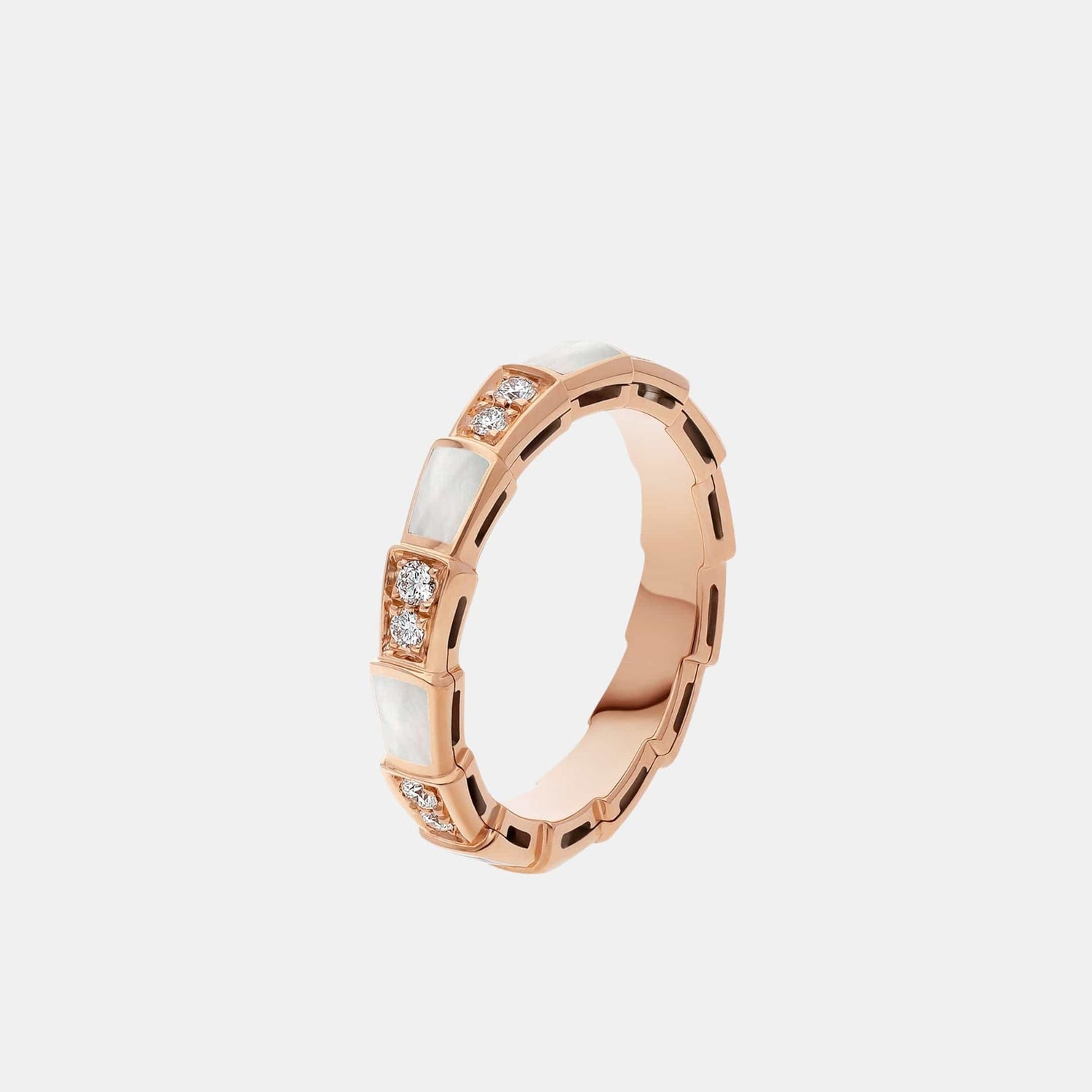 Bague Serpenti Viper Or rose Mixte 0.21ct