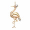 Pendentif Flamant rose - Pendentif ou broche en or jaune 14 carats, diamants 58 Facettes G12143