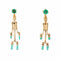 Boucles d'oreilles Boucles d’oreilles Pinocchio - Pendantes en or jaune 18 ct et émeraudes 58 Facettes