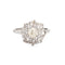 Bague 50 Art déco - Bague cluster en or blanc 14 carats et diamants 1,70 ct 58 Facettes G12656
