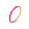 Bague 53 Bague en or jaune 14k, émail rose bonbon et diamants 58 Facettes G12960