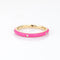 Bague 53 Bague en or jaune 14k, émail rose bonbon et diamants 58 Facettes G12960