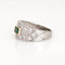 Bague 52 Bague émeraude et diamants gravée en platine 900 58 Facettes G13414