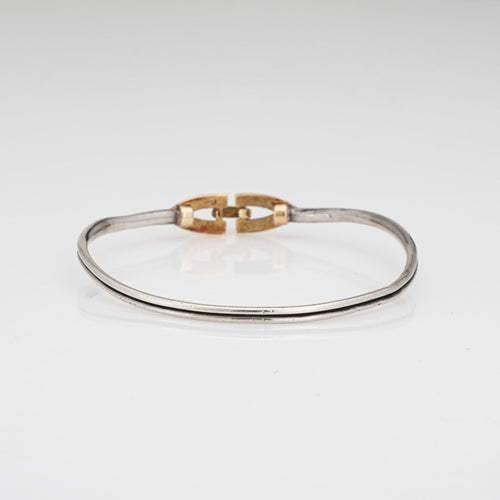 Bracelet Cartier - Bracelet jonc vintage en argent et or jaune 18 carats 58 Facettes G13441