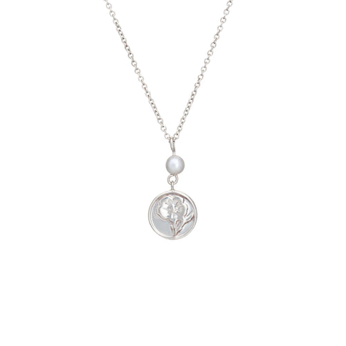 Collier Tiffany & Co - Collier fleur en argent 925 avec perle de culture 58 Facettes G13445