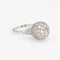Bague 49 Bague boule vintage en platine 900 pavée de diamants 1 ct 58 Facettes G13455