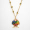 Collier Collier poisson en or jaune 14K avec émail plique-à-jour, vintage 58 Facettes G13461