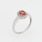 Bague 54 Bague princesse citrine orange et diamants en or blanc 14k, taille 7 58 Facettes G13476