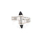 Bague 53 Cartier Menotte - Bague en or blanc 18k et onyx 58 Facettes G13580
