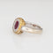 Bague 53 Bague flip en or blanc 18k, tourmaline rose, saphirs jaunes et diamants 58 Facettes G13586