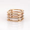Bague 52 Bague carrée cage vintage en or jaune, blanc et rose 14k 58 Facettes G13697