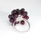 Bague 52 Bague cocktail vintage en or blanc 18 carats et grenats briolette 58 Facettes G13871