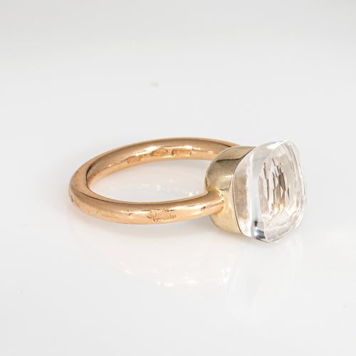 Bague 52 Pomellato Nudo - Bague en or jaune 18 carats et topaze blanche 58 Facettes G13875