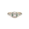 Bague 56 Art déco - Bague en or blanc 14k avec diamants et émeraudes 58 Facettes G13877
