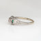 Bague 56 Art déco - Bague en or blanc 14k avec diamants et émeraudes 58 Facettes G13877
