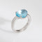 Bague 49 Bulgari Mediterranean Eden - Bague en or blanc et topaze bleue 58 Facettes G13917