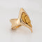 Bague 57 Bague pépite - Bague en or jaune 14 carats 58 Facettes G13937