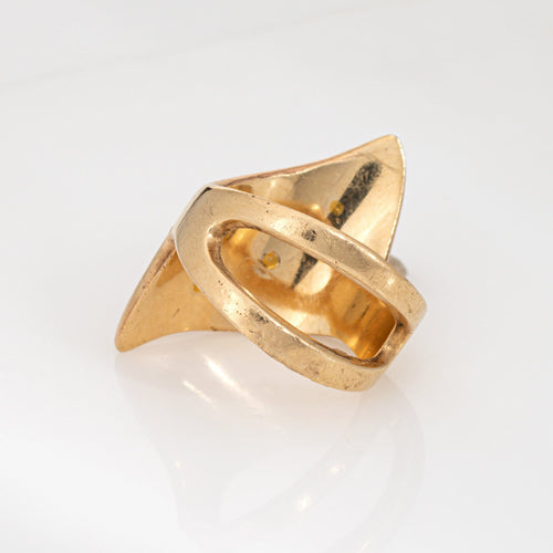 Bague 57 Bague pépite - Bague en or jaune 14 carats 58 Facettes G13937