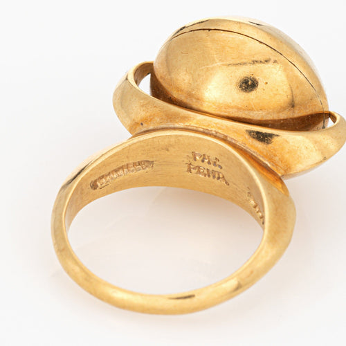 Bague 49 A Castelo - Bague spinner vintage en or jaune 18 carats et diamant 58 Facettes G14028