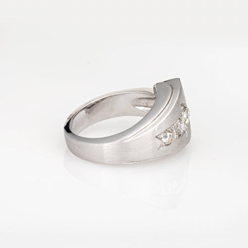 Bague 53 Bague flèche vintage en or blanc 14 carats et diamants 58 Facettes G14040