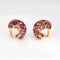 Boucles d'oreilles Boucles d'oreilles vintage en or jaune 18k, tourmalines roses et diamants 58 Facettes G14071