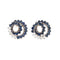 Boucles d'oreilles Boucles d'oreilles tourbillon diamants et saphirs en or blanc 14k 58 Facettes G14073