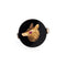 Bague 55 Bague loup Art déco vintage en or jaune 14 carats et onyx 58 Facettes G14109