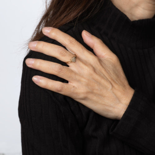 Bague 56 Bague cœur victorienne ancienne en or jaune 18 ct et perles 58 Facettes G14131