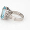 Bague 52 Bague cocktail en platine 900 avec aigue-marine 7,28 ct et diamants 58 Facettes G14156