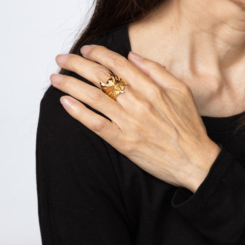 Bague 52 Carrera y Carrera - Bague Masked Angel en or jaune 18k et diamants 58 Facettes G14174