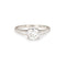 Bague 57 Bague Art déco vintage en platine 900 avec diamant 0,89 ct 58 Facettes G14181