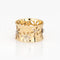 Bague 51 Bague vintage large tournesol en or jaune 14 carats 58 Facettes G14187