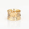 Bague 51 Bague vintage large tournesol en or jaune 14 carats 58 Facettes G14187