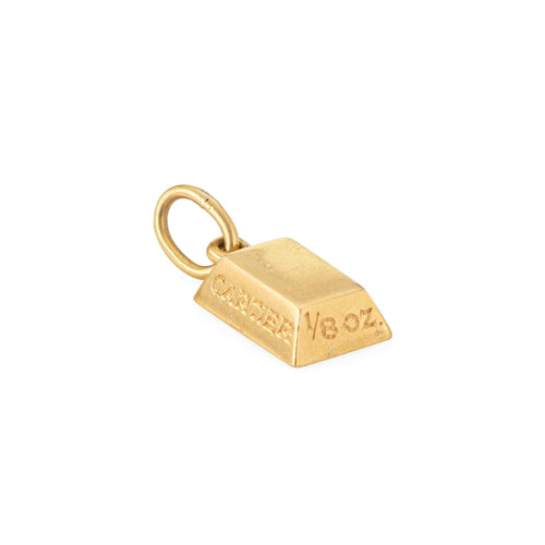 Pendentif Cartier - Pendentif lingot vintage 1/8 oz en or jaune 18 carats 58 Facettes G14204