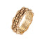 Bague Bague jonc bambou vintage des années 1970 en or jaune 14k 58 Facettes G14224