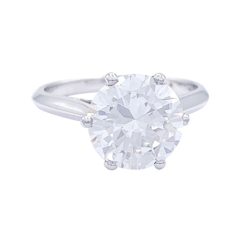 Bague 50 Solitaire - Bague en platine et or blanc avec diamant 2,30 ct 58 Facettes 32182