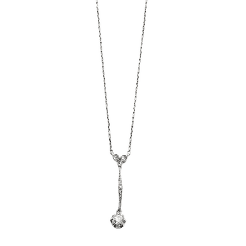 Collier Collier diamants, époque 1900, travail Français 58 Facettes