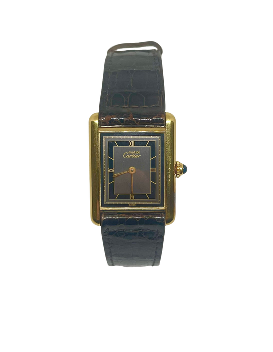 CARTIER – Vermeil-Quarz-Panzeruhr 23 x 31 mm