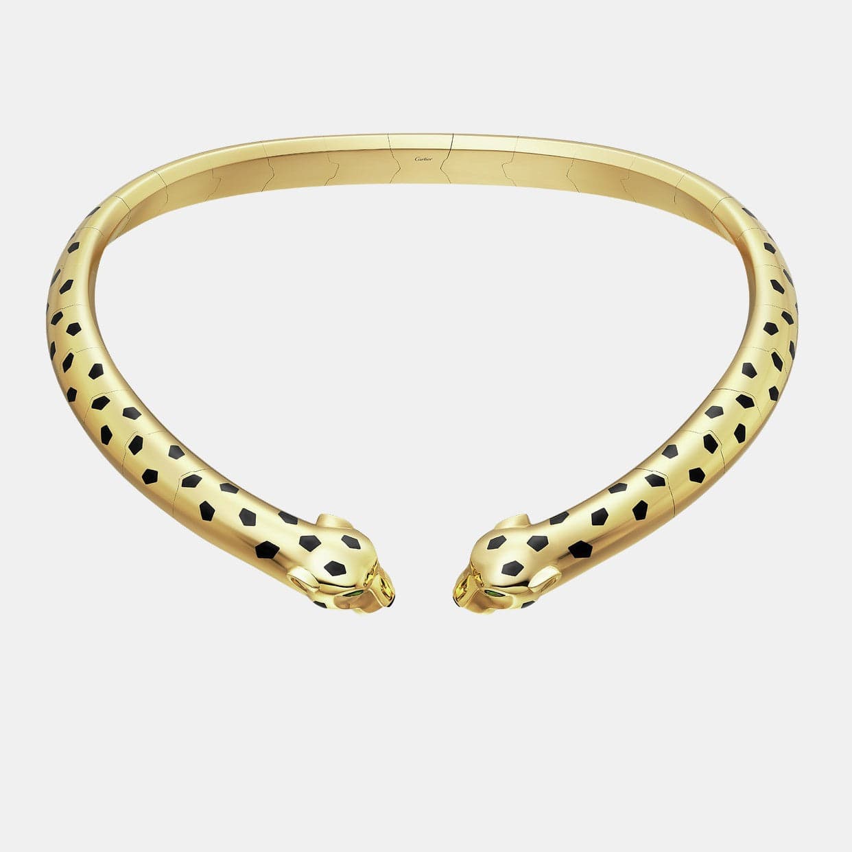 Collier Panthère Or jaune Grenat