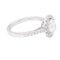 Bague 52 Bague entourage en or blanc avec diamant 1,26 ct et diamants 58 Facettes 33900