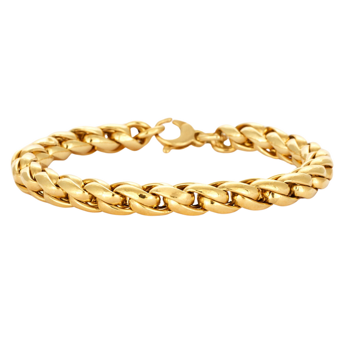 Yellow gold waterfall mesh bracelet